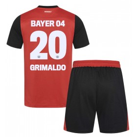 Dětské fotbalový komplet Bayer Leverkusen Alejandro Grimaldo #20 Domácí košile 2024-25 Krátkým Rukávem